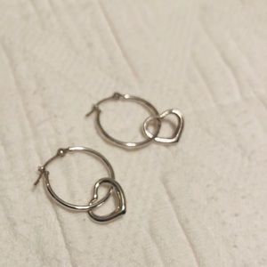 Valentine’s Day Silver Heart Earrings (loops)